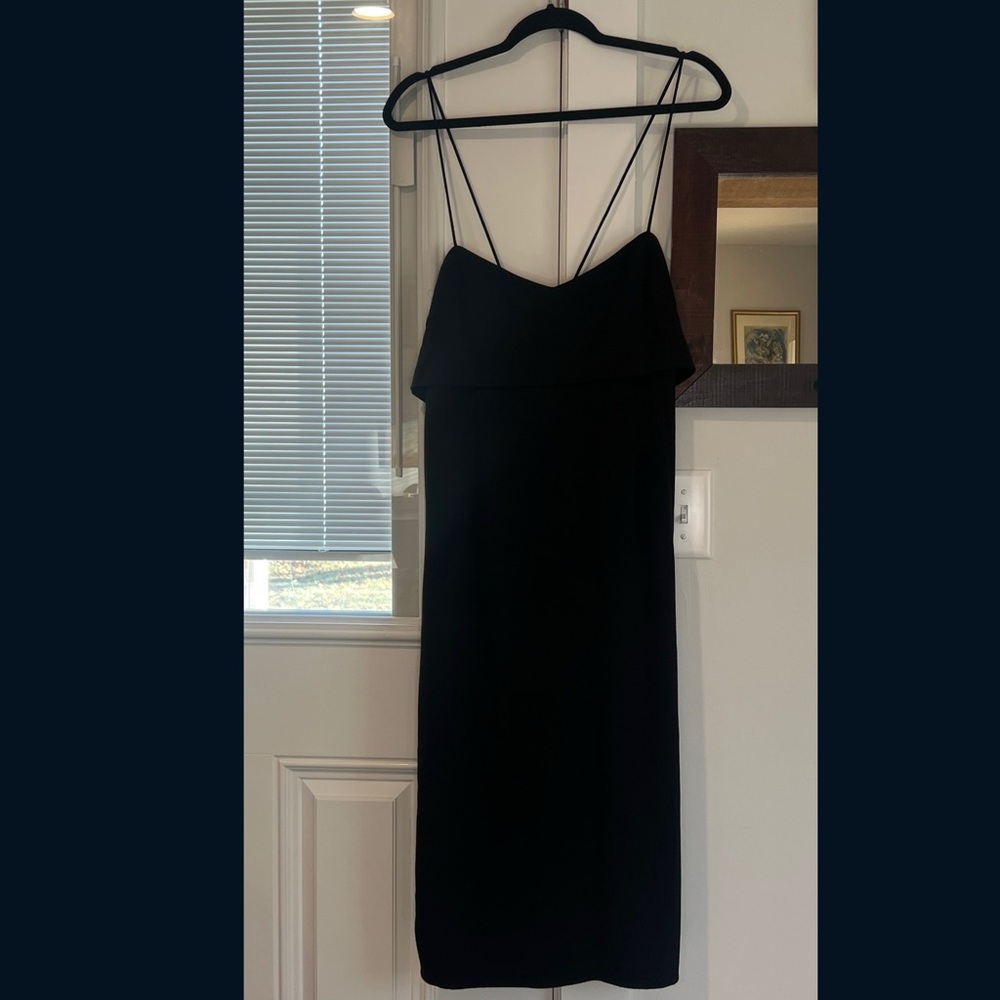 Free People Form Fit Midi Dress in Black Large - Picture 5 of 8